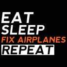 Aircraft Mechanic Eat Sleep Fix Airplanes - Mens Funny T-Shirt Tshirts - 123t Australia | Funny T-Shirts Mugs Novelty Gifts