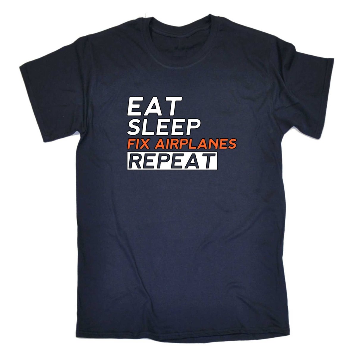 Aircraft Mechanic Eat Sleep Fix Airplanes - Mens Funny T-Shirt Tshirts - 123t Australia | Funny T-Shirts Mugs Novelty Gifts