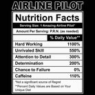 Airline Pilot Nutrition Facts - Mens Funny T-Shirt Tshirts - 123t Australia | Funny T-Shirts Mugs Novelty Gifts