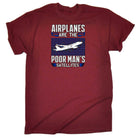Airplanes Are The Poor Mans Satellites Aviation - Mens Funny T-Shirt Tshirts - 123t Australia | Funny T-Shirts Mugs Novelty Gifts