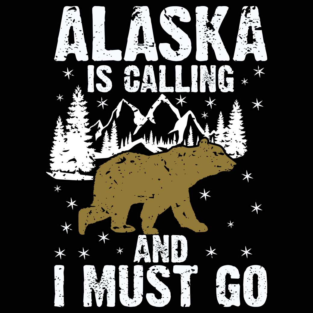 Alaska Is Calling And I Must Go Bear - Mens Funny T-Shirt Tshirts - 123t Australia | Funny T-Shirts Mugs Novelty Gifts