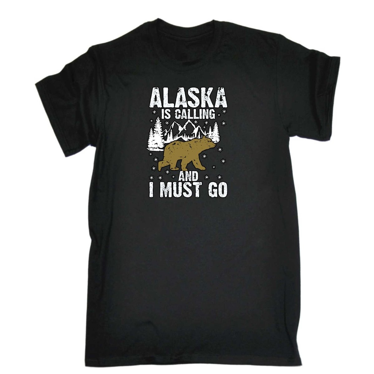 Alaska Is Calling And I Must Go Bear - Mens Funny T-Shirt Tshirts - 123t Australia | Funny T-Shirts Mugs Novelty Gifts