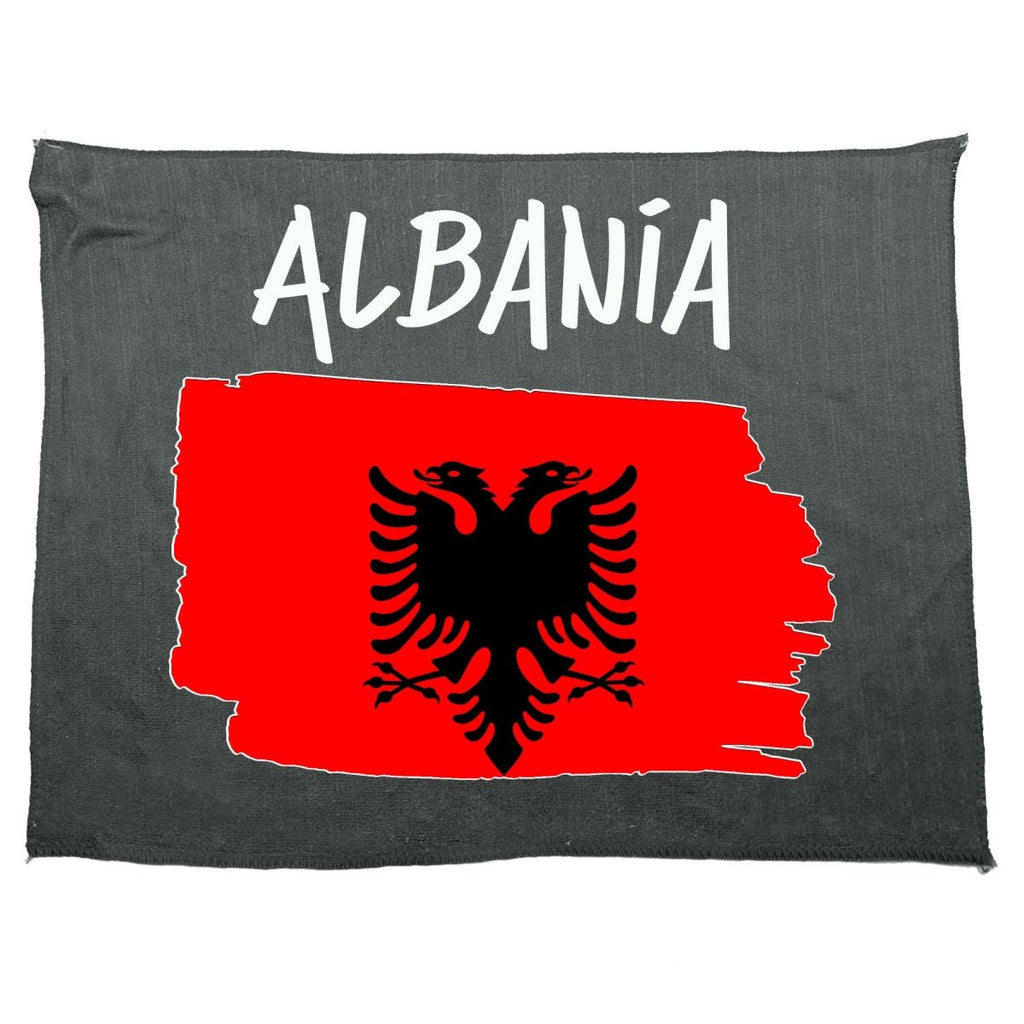 Albania Country Flag Nationality - Gym Sports Towel - 123t Australia | Funny T-Shirts Mugs Novelty Gifts