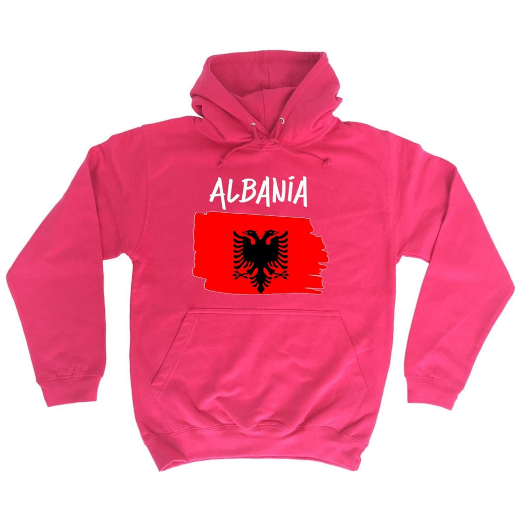 Albania Country Flag Nationality - Hoodies Hoodie - 123t Australia | Funny T-Shirts Mugs Novelty Gifts