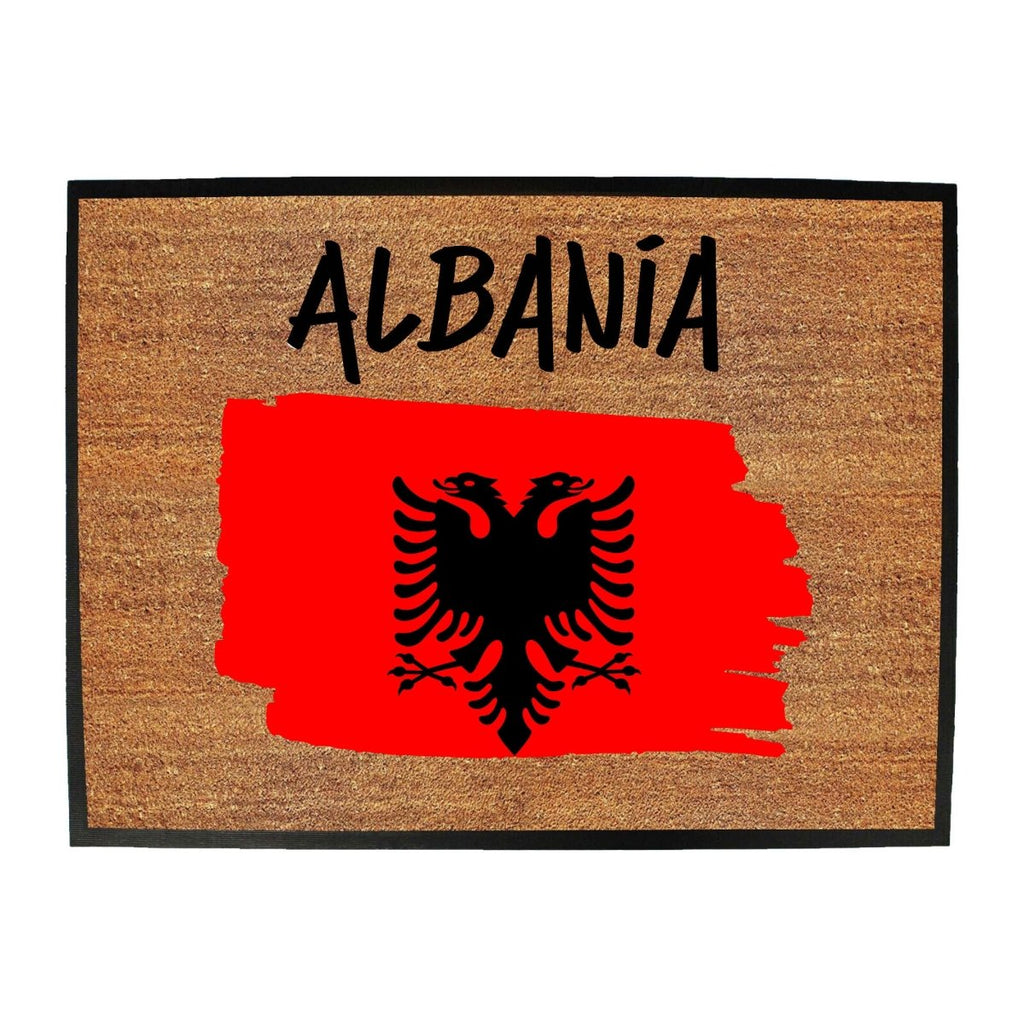 Albania Country Flag Nationality - Novelty Doormat - 123t Australia | Funny T-Shirts Mugs Novelty Gifts