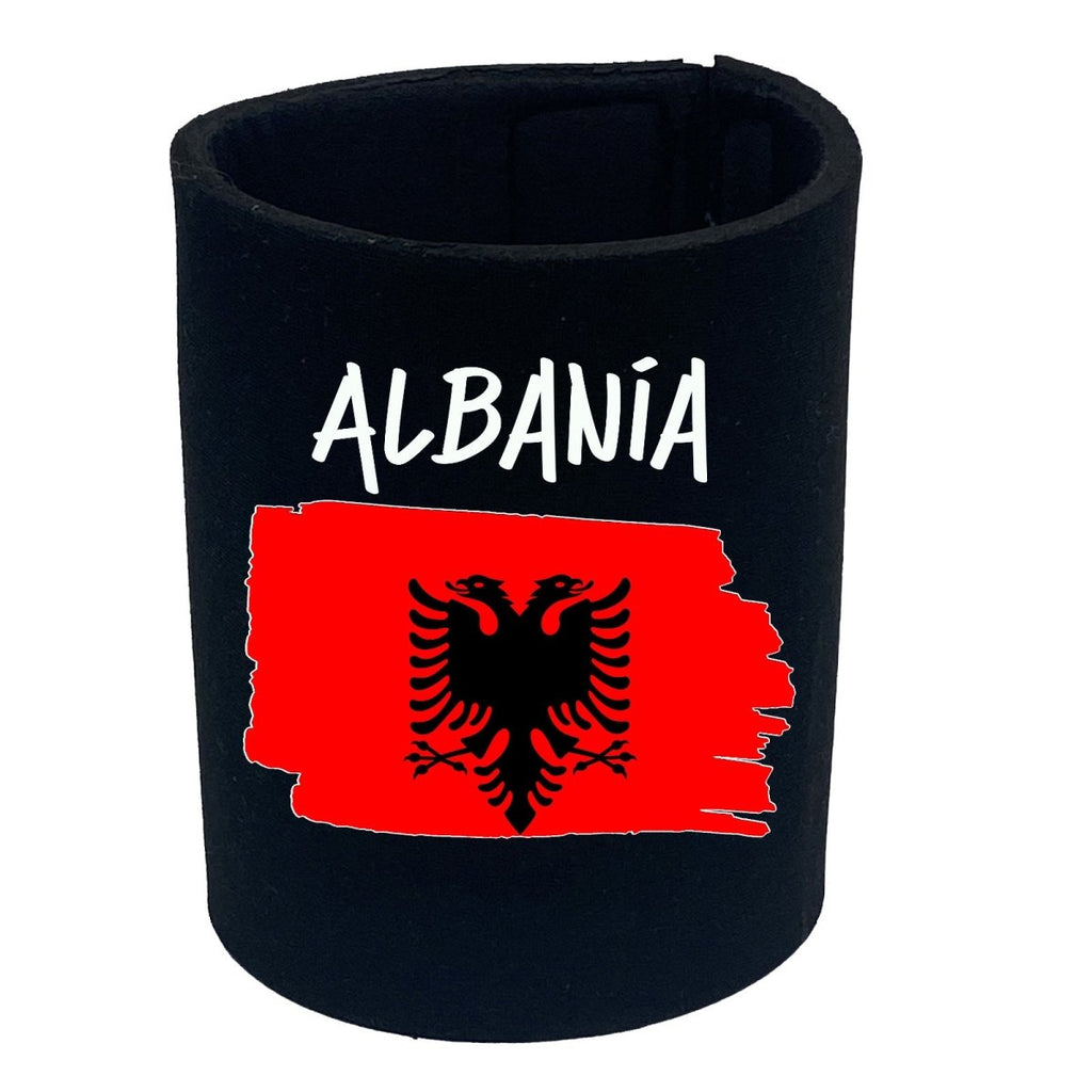 Albania Country Flag Nationality - Stubby Holder - 123t Australia | Funny T-Shirts Mugs Novelty Gifts