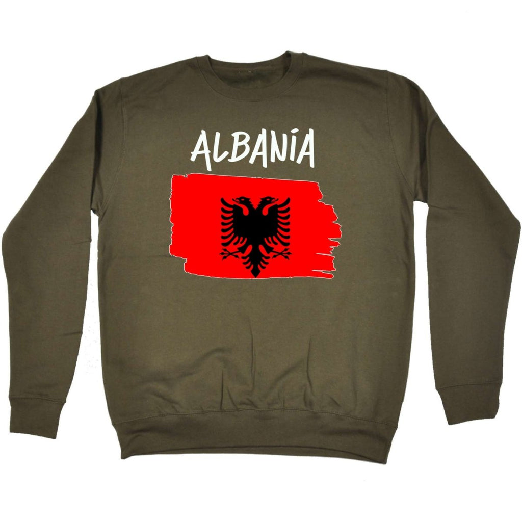 Albania Country Flag Nationality - Sweatshirt - 123t Australia | Funny T-Shirts Mugs Novelty Gifts