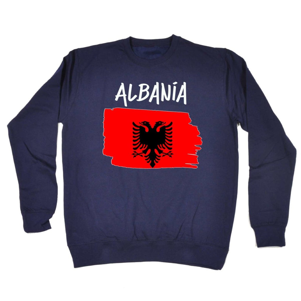 Albania Country Flag Nationality - Sweatshirt - 123t Australia | Funny T-Shirts Mugs Novelty Gifts