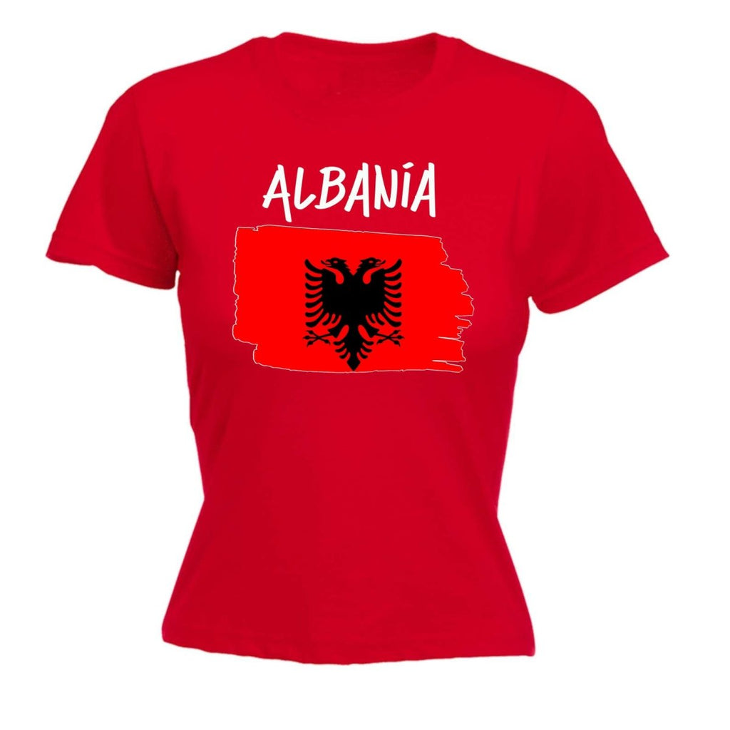 Albania Country Flag Nationality - Womens T-Shirt T Shirt Tshirt - 123t Australia | Funny T-Shirts Mugs Novelty Gifts