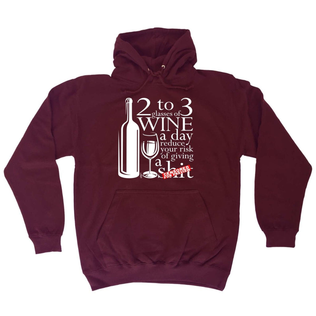 Alcohol 2 To 3 Glasses Of Wine Reduces Giving - Funny Novelty Hoodies Hoodie - 123t Australia | Funny T-Shirts Mugs Novelty Gifts