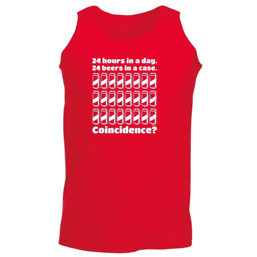 Alcohol 24 Hours In A Day 24 Beers In A Case - Funny Novelty Vest Singlet Unisex Tank Top - 123t Australia | Funny T-Shirts Mugs Novelty Gifts