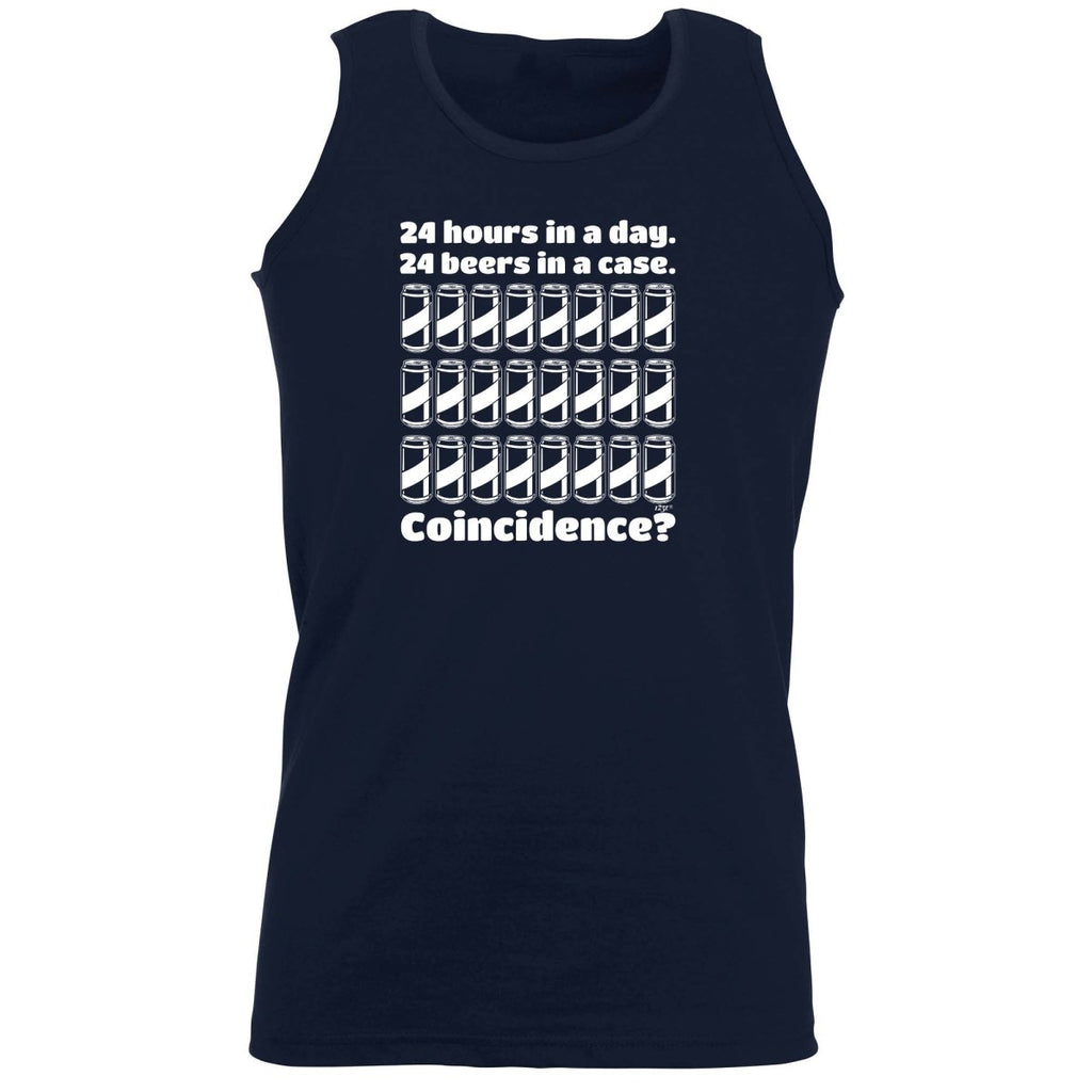 Alcohol 24 Hours In A Day 24 Beers In A Case - Funny Novelty Vest Singlet Unisex Tank Top - 123t Australia | Funny T-Shirts Mugs Novelty Gifts