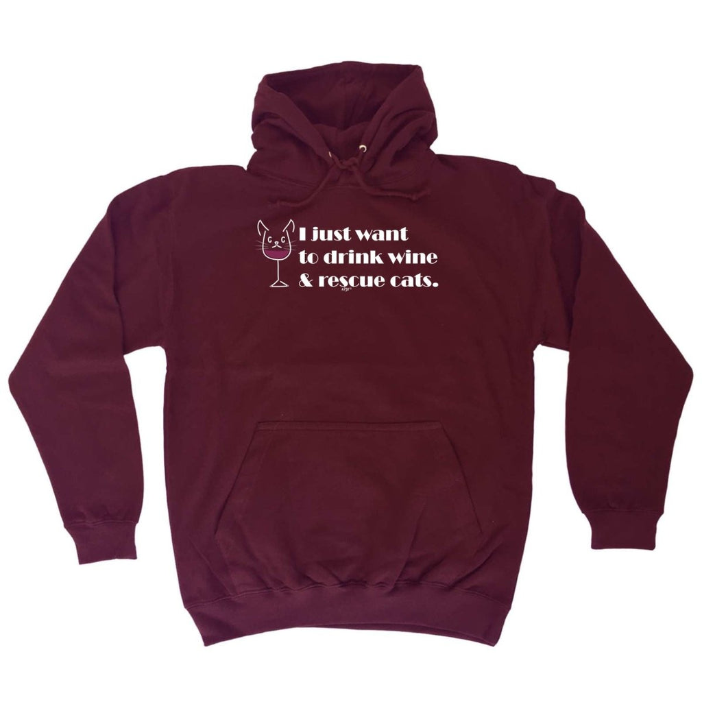 Alcohol Alcohol Animal Drink Wine And Rescue Cats - Funny Novelty Hoodies Hoodie - 123t Australia | Funny T-Shirts Mugs Novelty Gifts