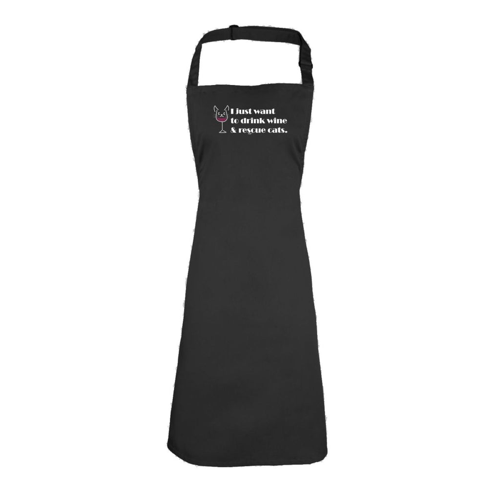 Alcohol Alcohol Animal Drink Wine And Rescue Cats - Funny Novelty Kitchen Adult Apron - 123t Australia | Funny T-Shirts Mugs Novelty Gifts