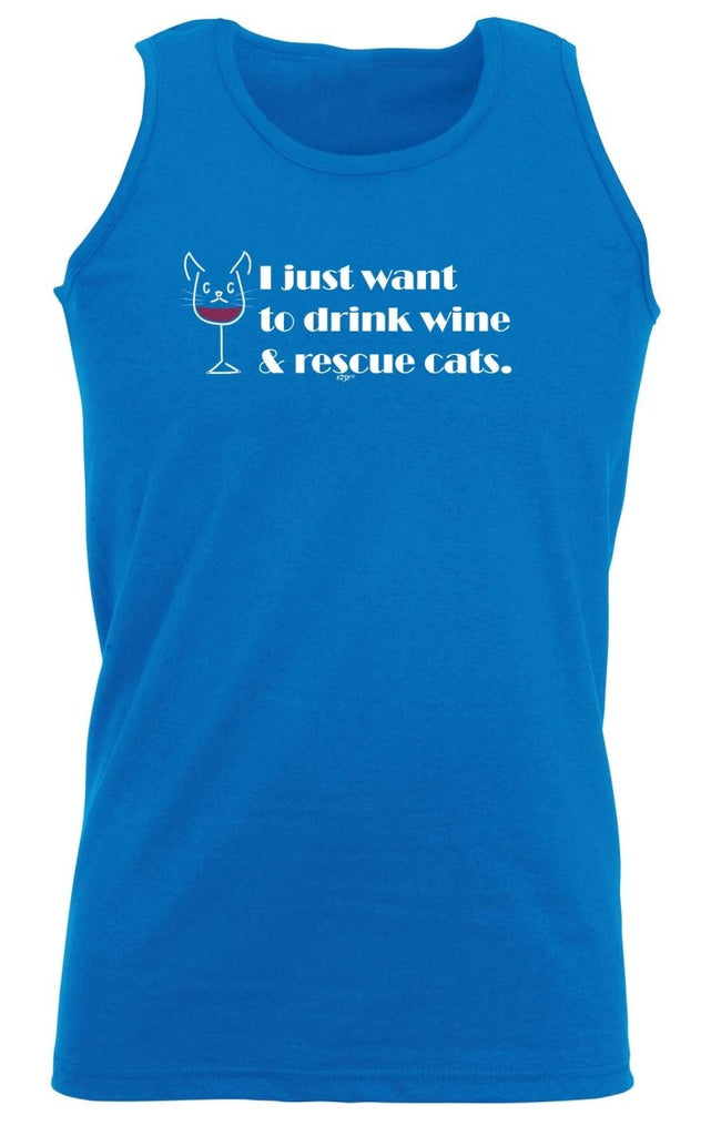 Alcohol Alcohol Animal Drink Wine And Rescue Cats - Funny Novelty Vest Singlet Unisex Tank Top - 123t Australia | Funny T-Shirts Mugs Novelty Gifts