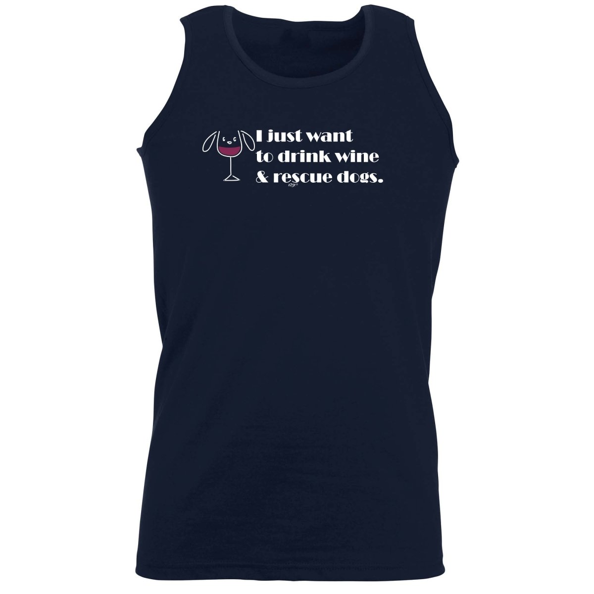 Alcohol Alcohol Animal Drink Wine And Rescue Dogs - Funny Novelty Vest Singlet Unisex Tank Top - 123t Australia | Funny T-Shirts Mugs Novelty Gifts