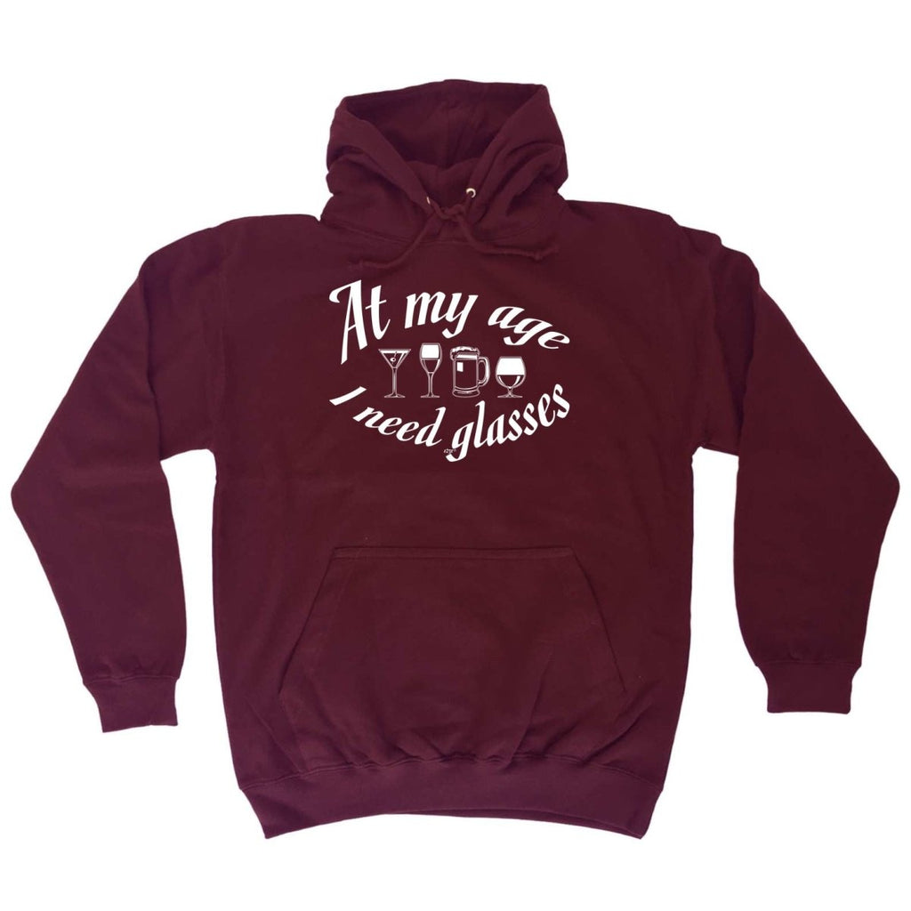 Alcohol Alcohol At My Age Need Glasses Beer Wine - Funny Novelty Hoodies Hoodie - 123t Australia | Funny T-Shirts Mugs Novelty Gifts