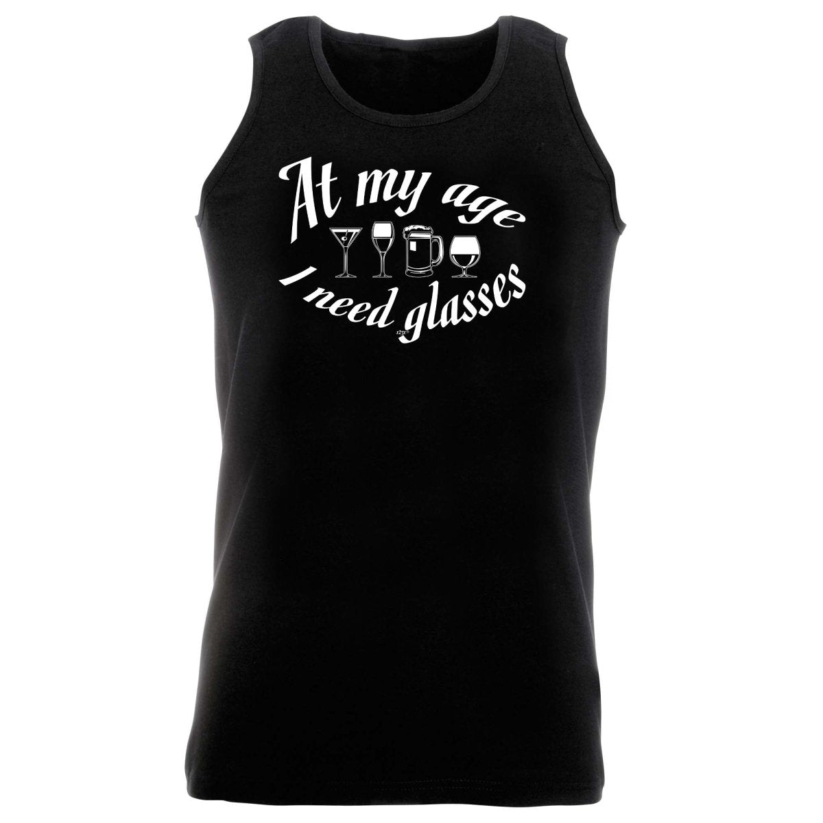 Alcohol Alcohol At My Age Need Glasses Beer Wine - Funny Novelty Vest Singlet Unisex Tank Top - 123t Australia | Funny T-Shirts Mugs Novelty Gifts