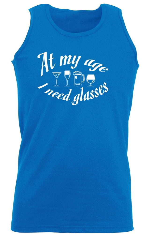 Alcohol Alcohol At My Age Need Glasses Beer Wine - Funny Novelty Vest Singlet Unisex Tank Top - 123t Australia | Funny T-Shirts Mugs Novelty Gifts