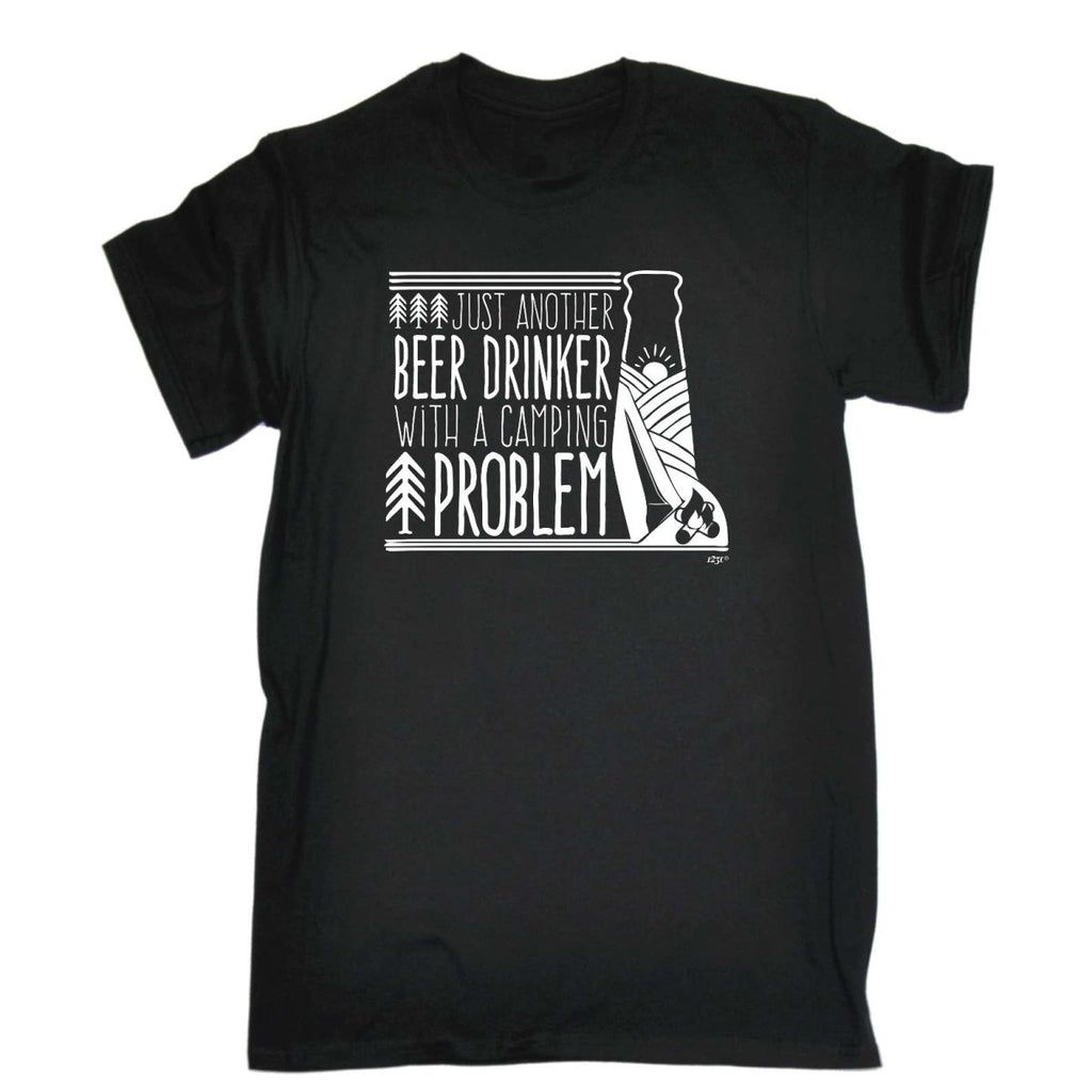 Alcohol Alcohol Beer Drinker With A Camping Problem - Mens Funny Novelty T-Shirt Tshirts BLACK T Shirt - 123t Australia | Funny T-Shirts Mugs Novelty Gifts