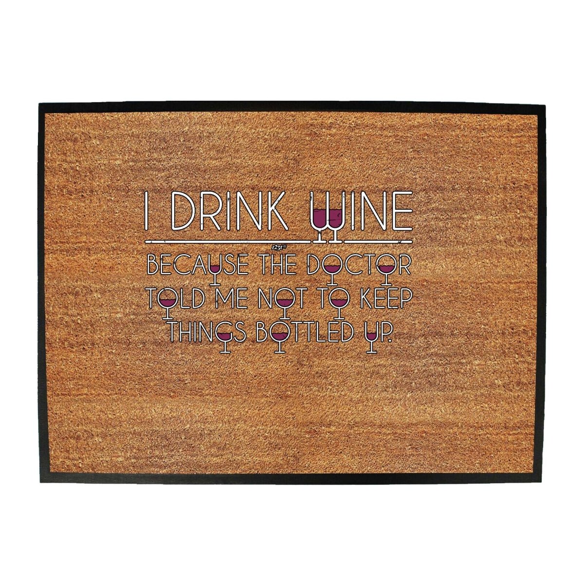 Alcohol Alcohol Drink Wine Doctor Bottled Up - Funny Novelty Doormat Man Cave Floor mat - 123t Australia | Funny T-Shirts Mugs Novelty Gifts