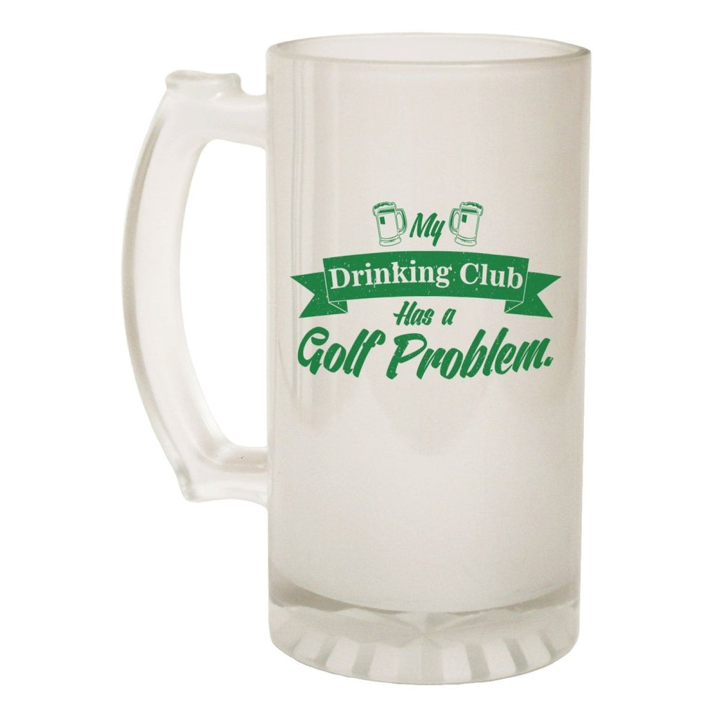 Alcohol Alcohol Frosted Glass Beer Stein - Drinking Club Golf Golfing - Funny Novelty Birthday - 123t Australia | Funny T-Shirts Mugs Novelty Gifts