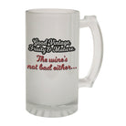 Alcohol Alcohol Frosted Glass Beer Stein - Good Vintage Wine Booze - Funny Novelty Birthday - 123t Australia | Funny T-Shirts Mugs Novelty Gifts