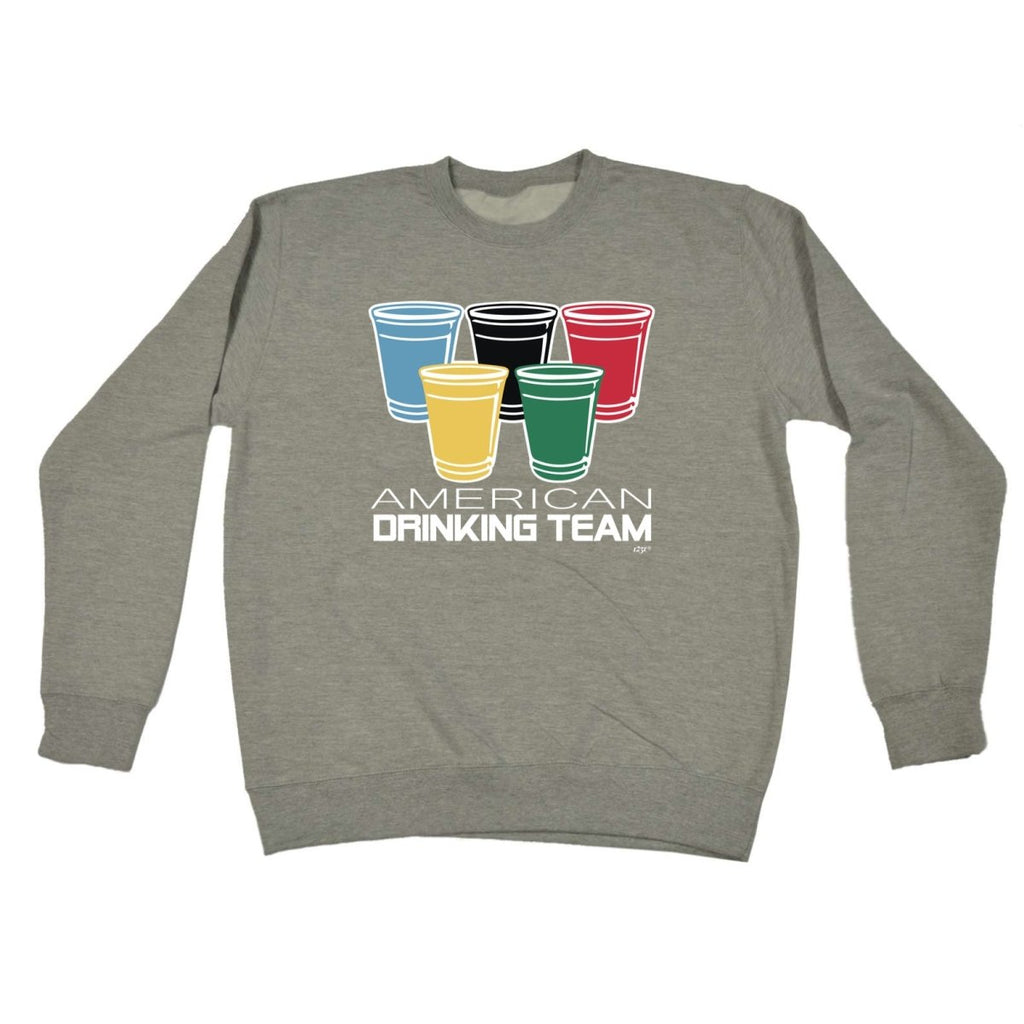 Alcohol American Drinking Team Glasses - Funny Novelty Sweatshirt - 123t Australia | Funny T-Shirts Mugs Novelty Gifts