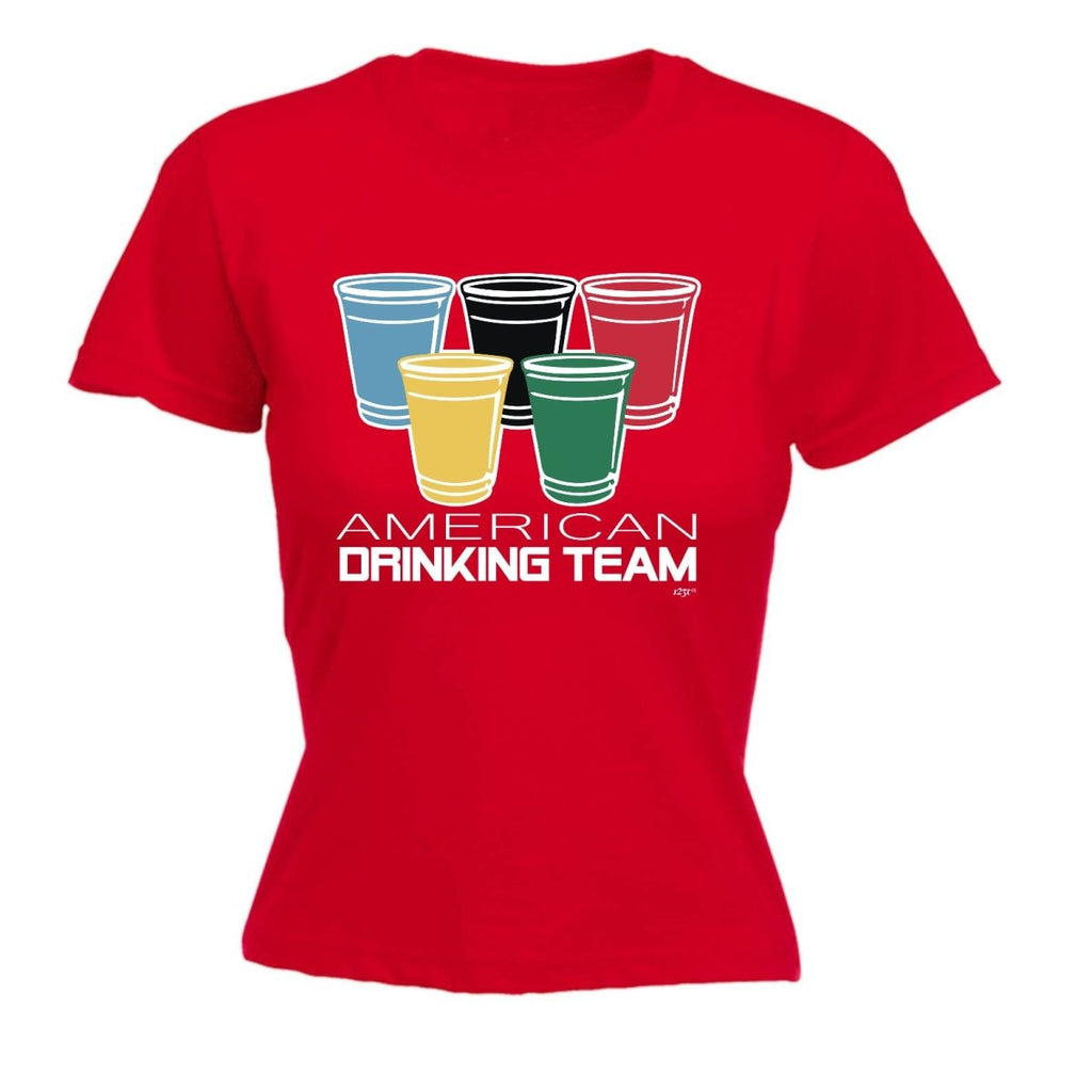 Alcohol American Drinking Team Glasses - Funny Novelty Womens T-Shirt T Shirt Tshirt - 123t Australia | Funny T-Shirts Mugs Novelty Gifts