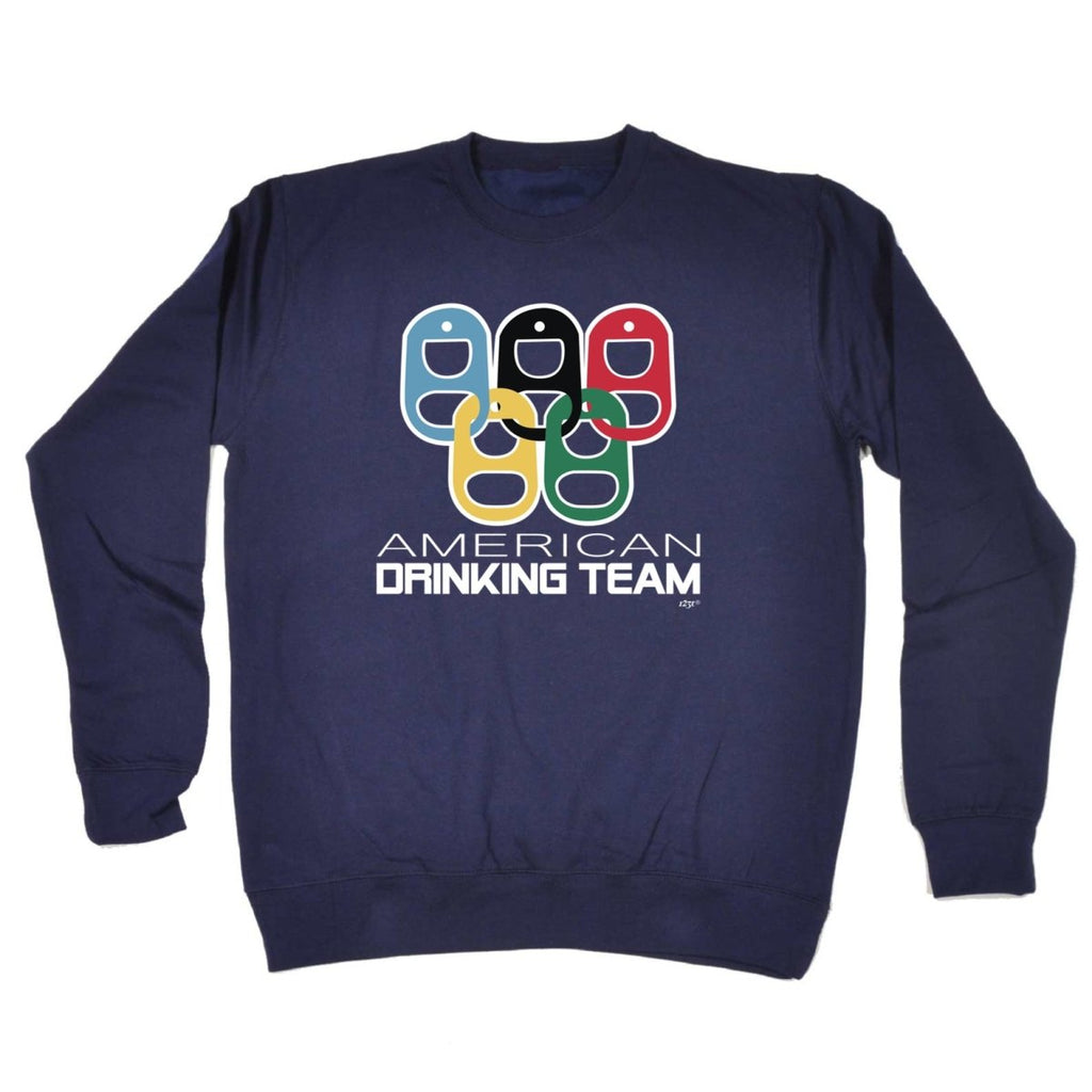 Alcohol American Drinking Team Rings - Funny Novelty Sweatshirt - 123t Australia | Funny T-Shirts Mugs Novelty Gifts