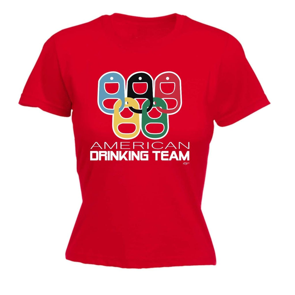 Alcohol American Drinking Team Rings - Funny Novelty Womens T-Shirt T Shirt Tshirt - 123t Australia | Funny T-Shirts Mugs Novelty Gifts
