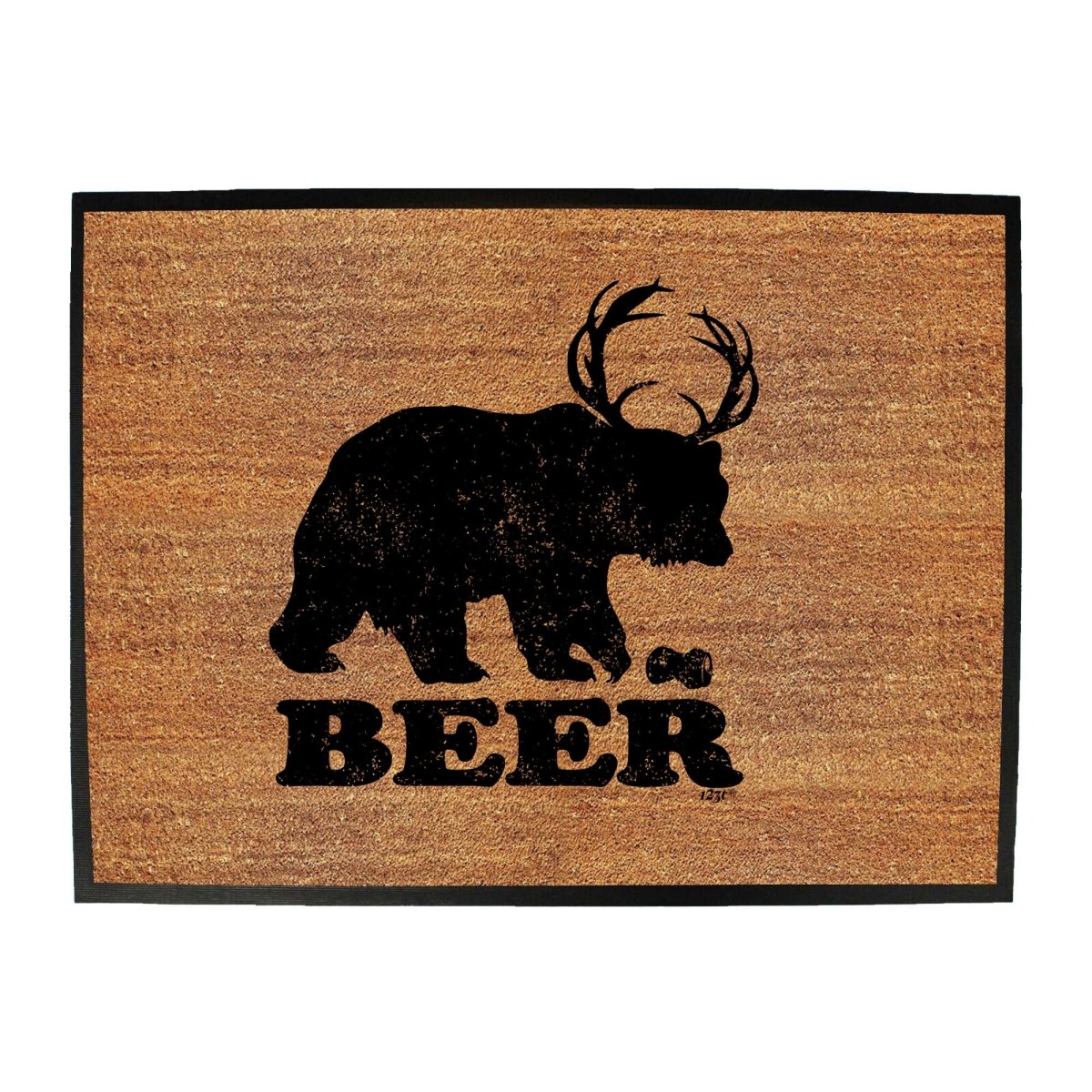 Alcohol Animal Beer Bear Deer - Funny Novelty Doormat Man Cave Floor mat - 123t Australia | Funny T-Shirts Mugs Novelty Gifts