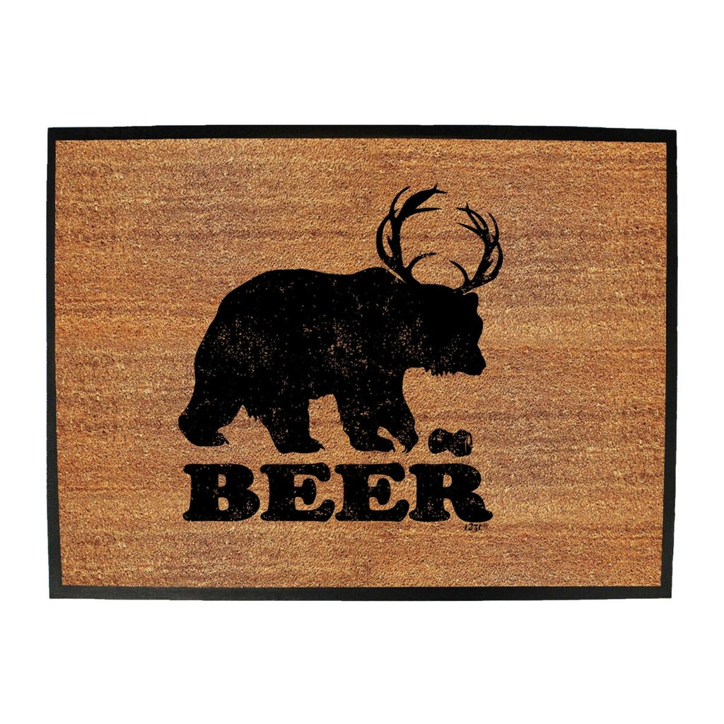 Alcohol Animal Beer Bear Deer - Funny Novelty Doormat Man Cave Floor mat - 123t Australia | Funny T-Shirts Mugs Novelty Gifts