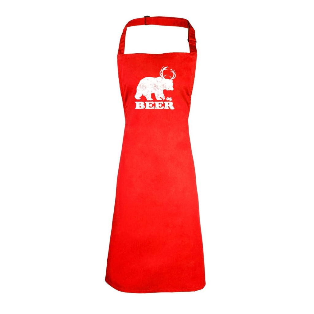 Alcohol Animal Beer Bear Deer - Funny Novelty Kitchen Adult Apron - 123t Australia | Funny T-Shirts Mugs Novelty Gifts