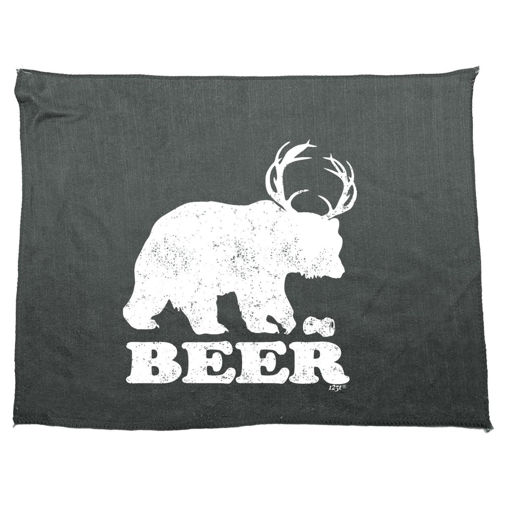 Alcohol Animal Beer Bear Deer - Funny Novelty Soft Sport Microfiber Towel - 123t Australia | Funny T-Shirts Mugs Novelty Gifts