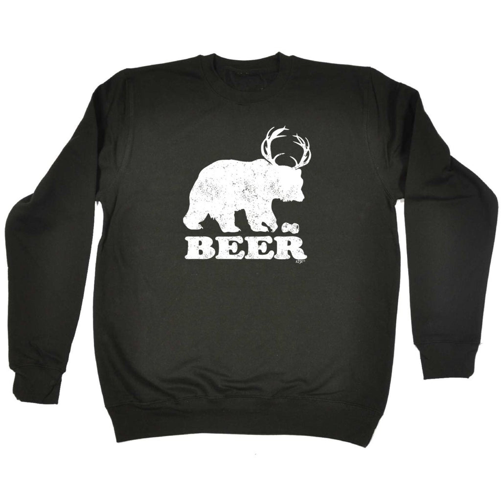 Alcohol Animal Beer Bear Deer - Funny Novelty Sweatshirt - 123t Australia | Funny T-Shirts Mugs Novelty Gifts
