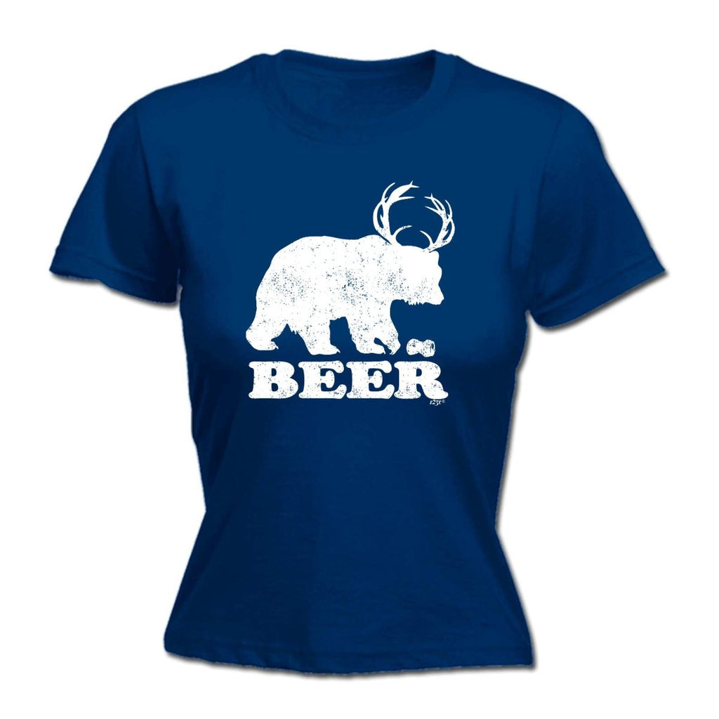Alcohol Animal Beer Bear Deer - Funny Novelty Womens T-Shirt T Shirt Tshirt - 123t Australia | Funny T-Shirts Mugs Novelty Gifts