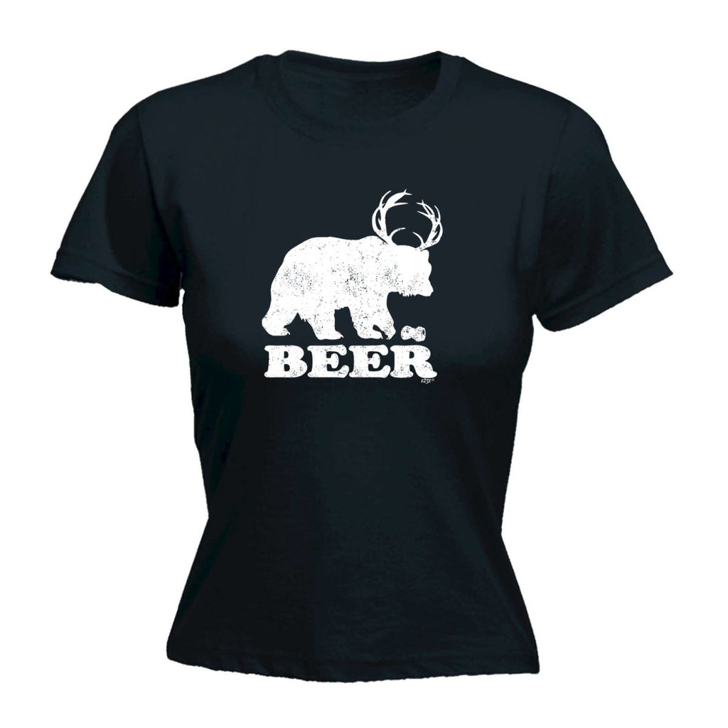 Alcohol Animal Beer Bear Deer - Funny Novelty Womens T-Shirt T Shirt Tshirt - 123t Australia | Funny T-Shirts Mugs Novelty Gifts