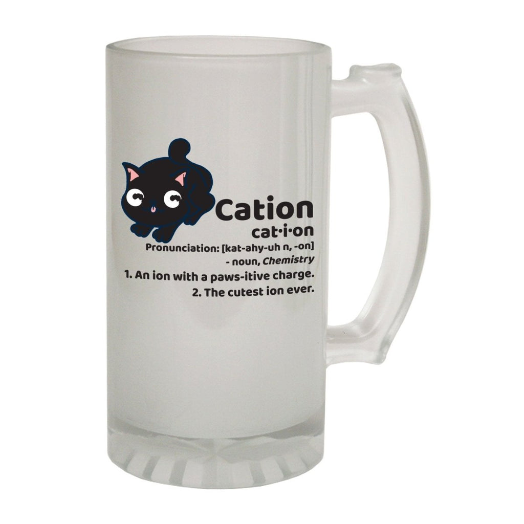 Alcohol Animal Frosted Glass Beer Stein - Cation Cute Kitty Pets - Funny Novelty Birthday - 123t Australia | Funny T-Shirts Mugs Novelty Gifts