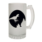 Alcohol Animal Frosted Glass Beer Stein - Dinosaur Moon Design - Funny Novelty Birthday - 123t Australia | Funny T-Shirts Mugs Novelty Gifts