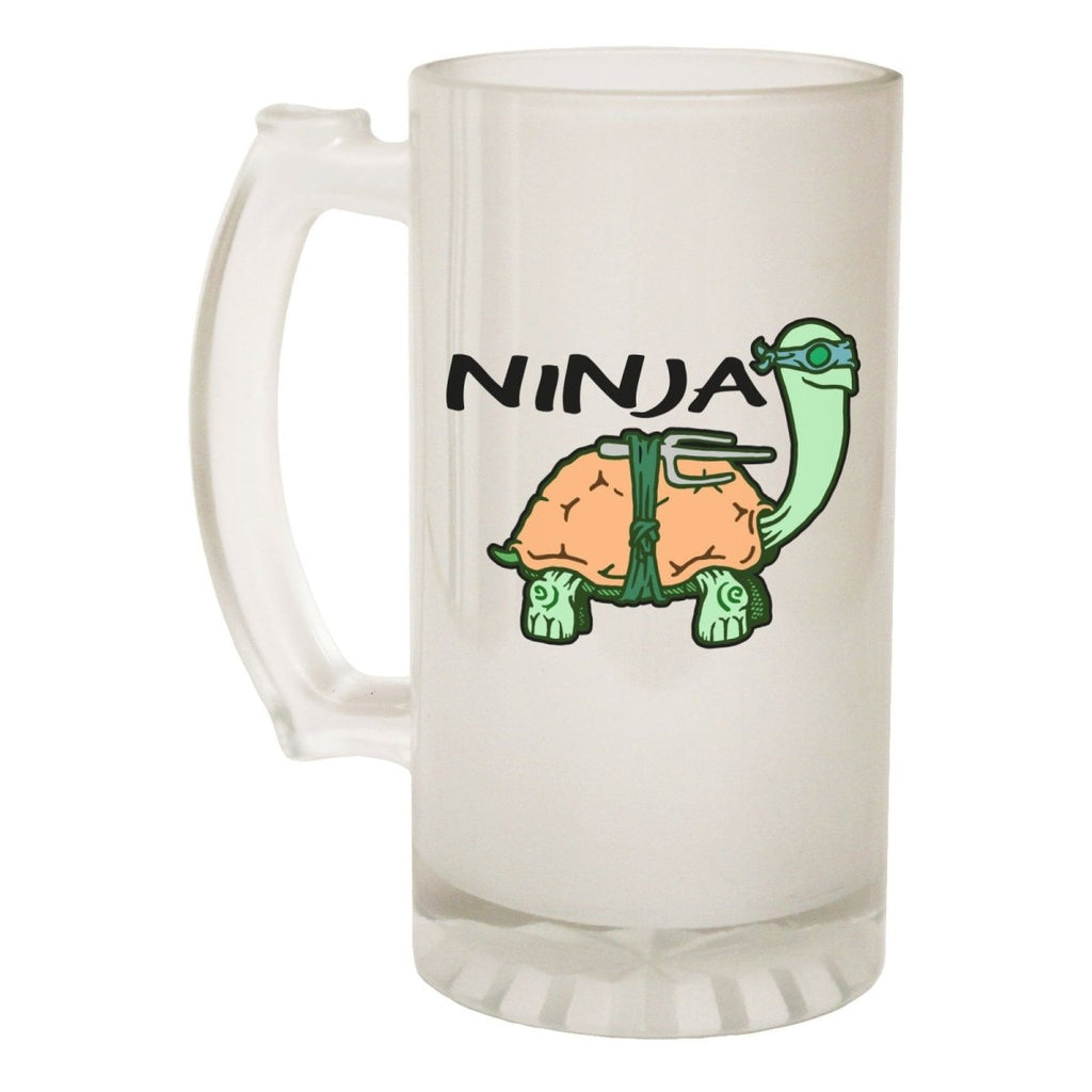 Alcohol Animal Frosted Glass Beer Stein - Ninja Tortoise Turtles - Funny Novelty Birthday - 123t Australia | Funny T-Shirts Mugs Novelty Gifts