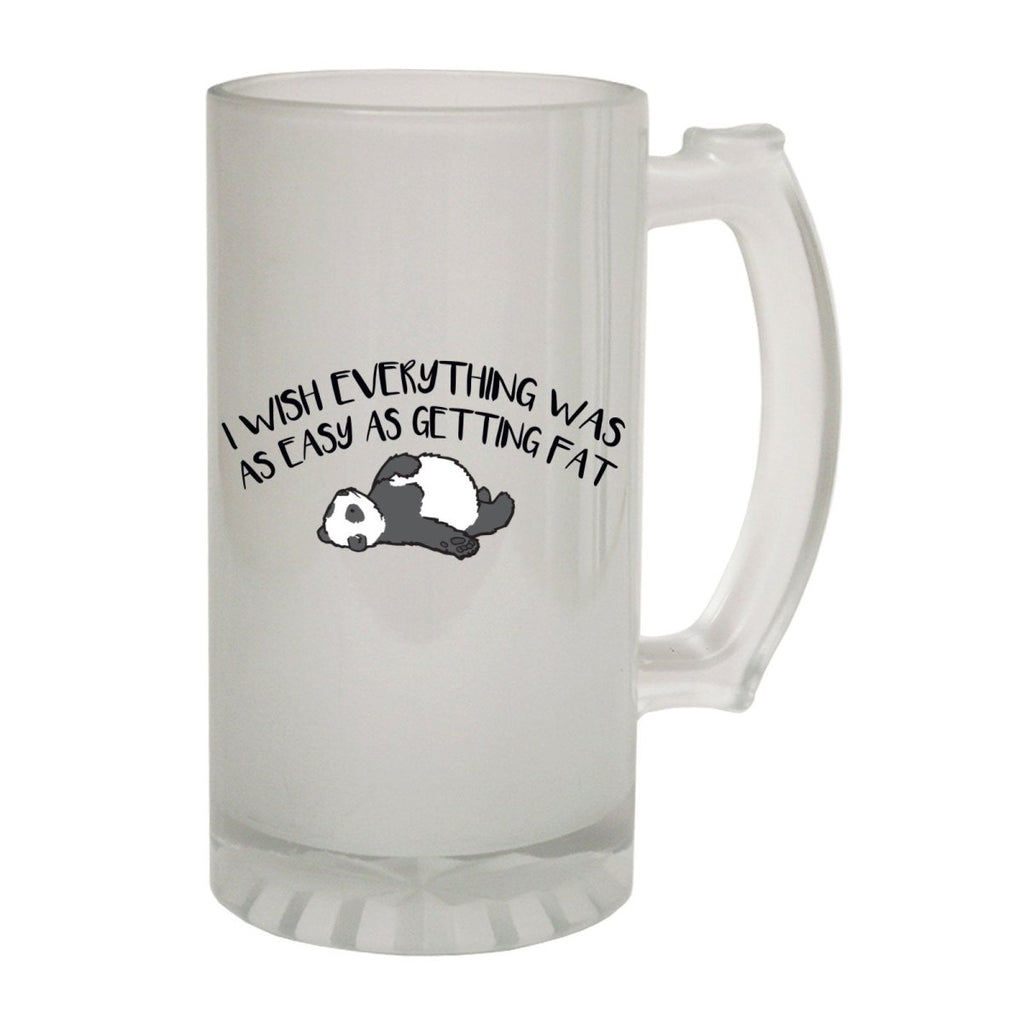 Alcohol Animal Frosted Glass Beer Stein - Wish Everything Panda Joke - Funny Novelty Birthday - 123t Australia | Funny T-Shirts Mugs Novelty Gifts
