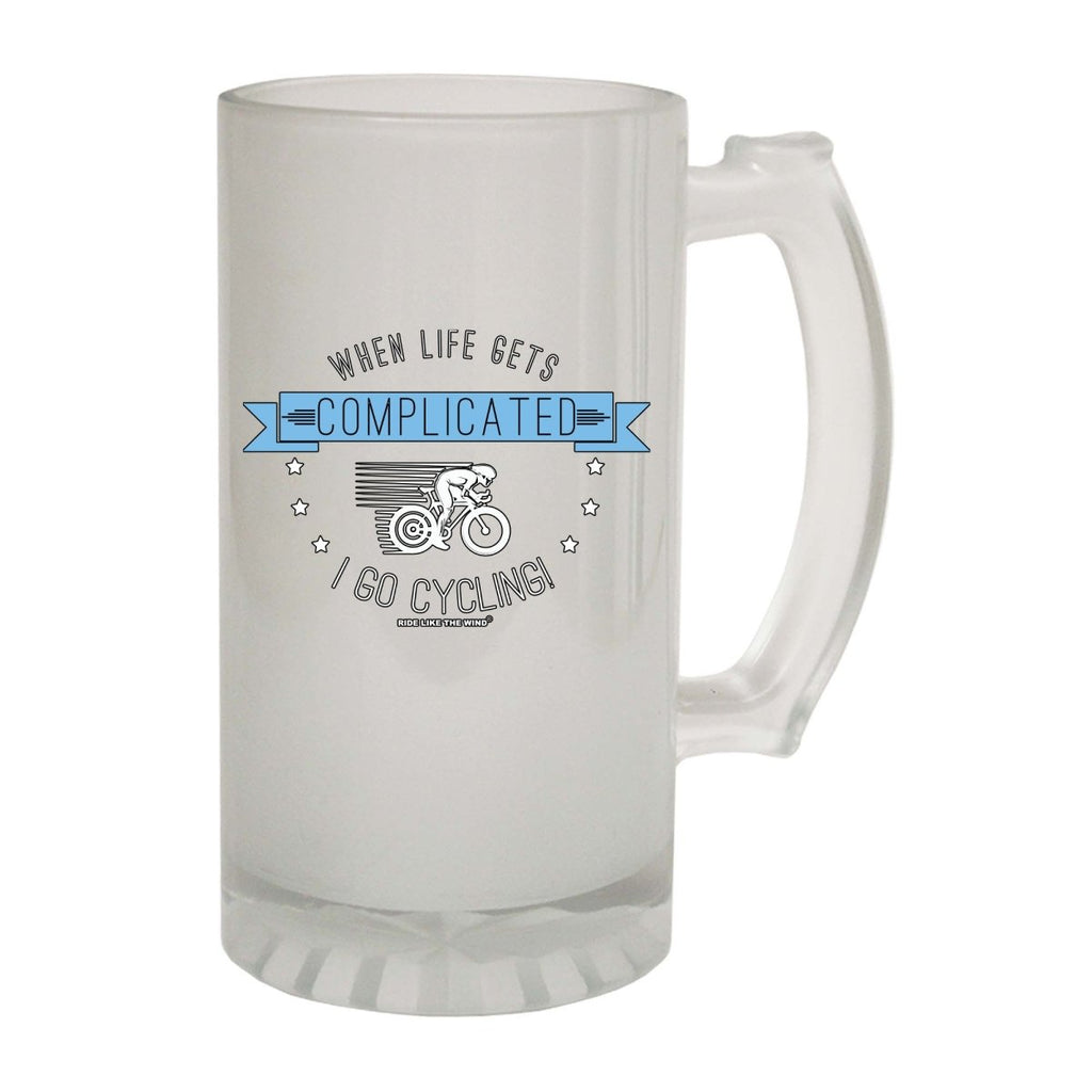 Alcohol Animal Rltw When Life Gets Complicated Cycling - Funny Novelty Beer Stein - 123t Australia | Funny T-Shirts Mugs Novelty Gifts