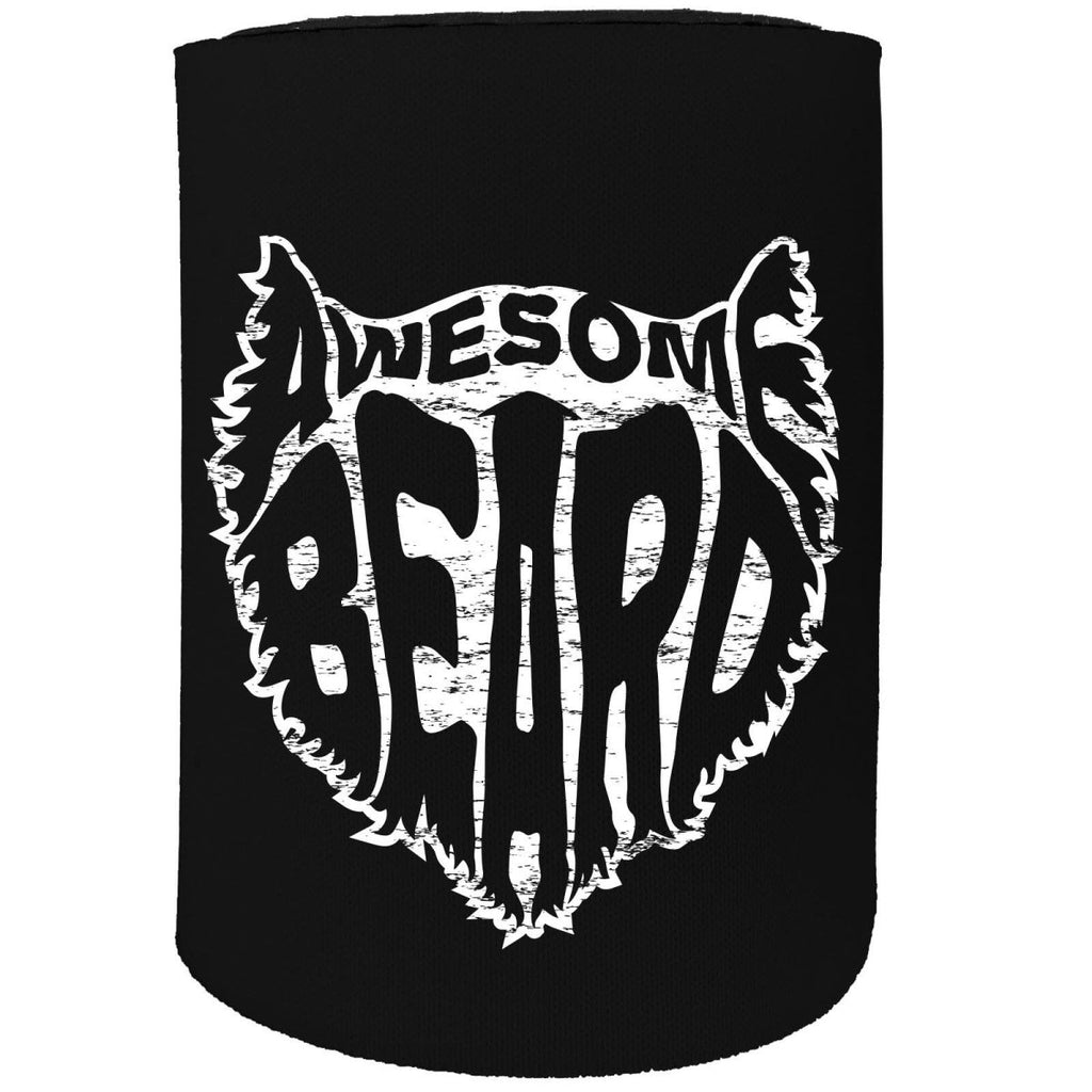 Alcohol Animal Stubby Holder - Awesome Beard Graphic - Funny Novelty Birthday Gift Joke Beer Can Bottle - 123t Australia | Funny T-Shirts Mugs Novelty Gifts