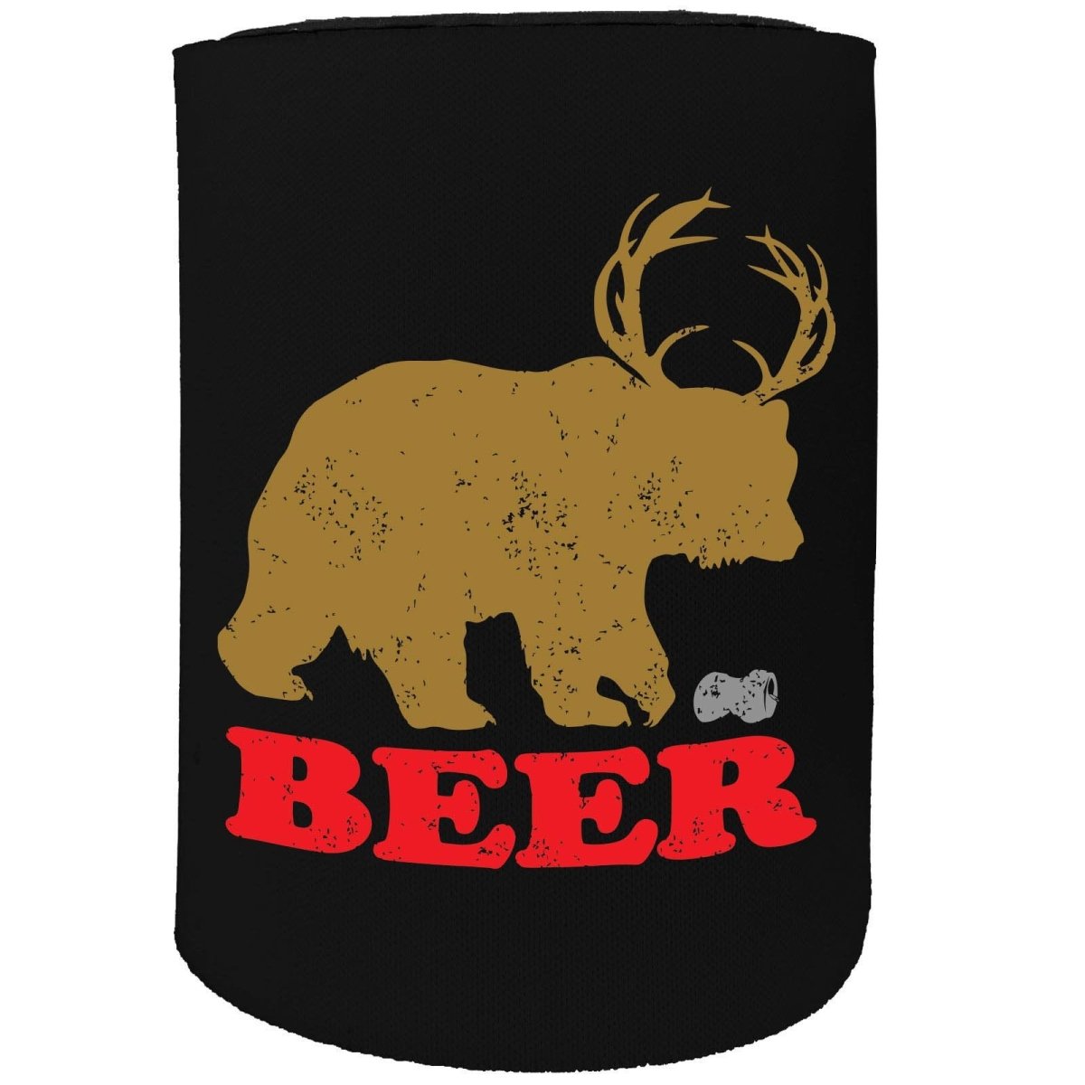 Alcohol Animal Stubby Holder - Beer Bear - Funny Novelty Birthday Gift Joke Beer Can Bottle Coolie - 123t Australia | Funny T-Shirts Mugs Novelty Gifts