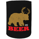Alcohol Animal Stubby Holder - Beer Bear - Funny Novelty Birthday Gift Joke Beer Can Bottle Coolie - 123t Australia | Funny T-Shirts Mugs Novelty Gifts