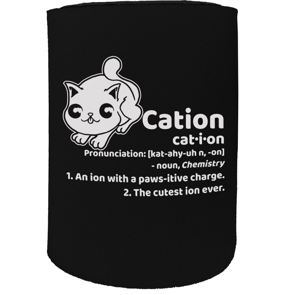 Alcohol Animal Stubby Holder - Cation Noun Cat Pet Pussy - Funny Novelty Birthday Gift Joke Beer Can Bottle - 123t Australia | Funny T-Shirts Mugs Novelty Gifts