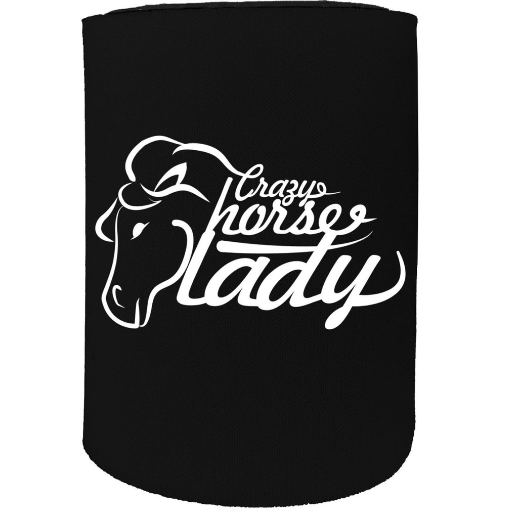 Alcohol Animal Stubby Holder - Crazy Horse Lady - Funny Novelty Birthday Gift Joke Beer Can Bottle - 123t Australia | Funny T-Shirts Mugs Novelty Gifts