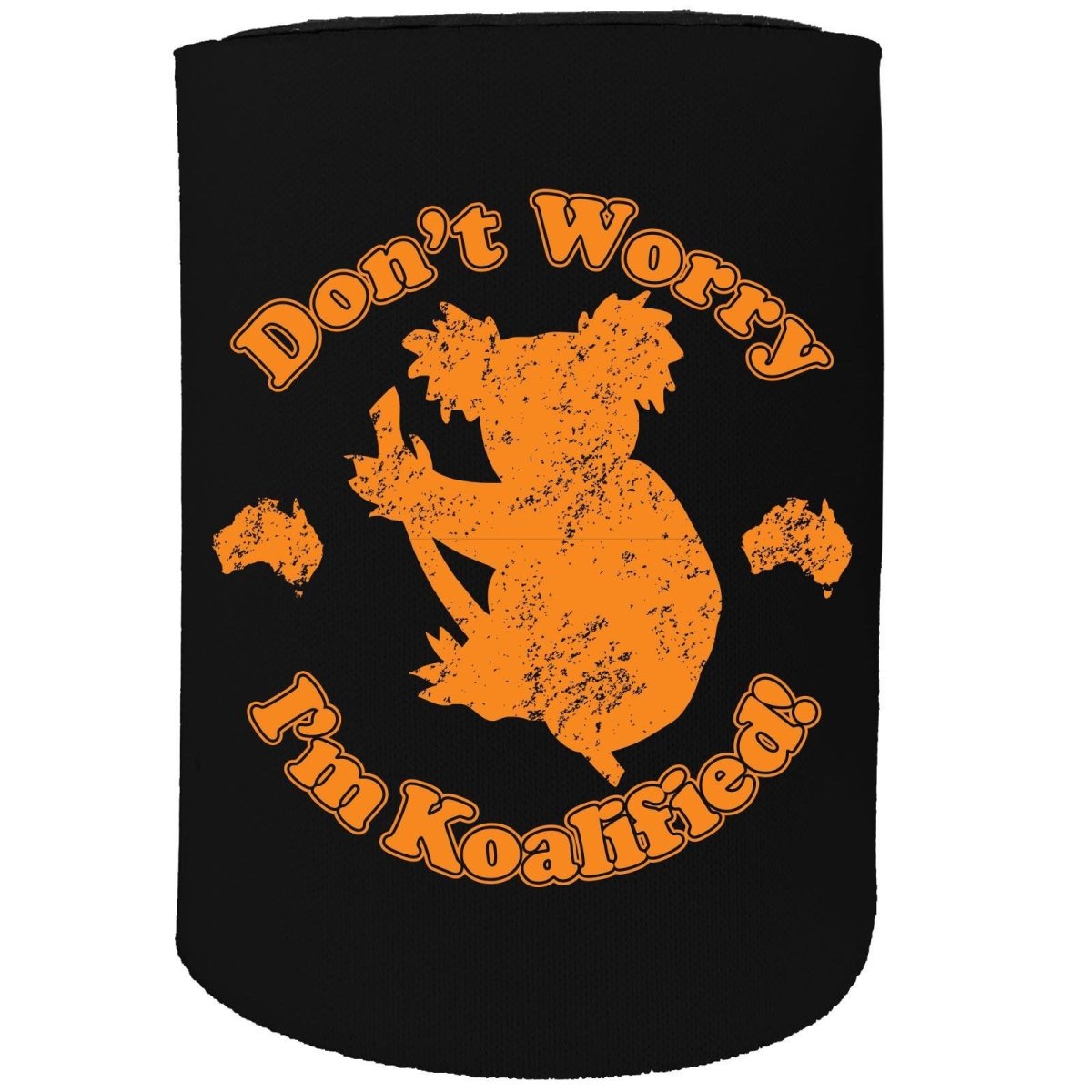 Alcohol Animal Stubby Holder - Dont Worry Koalified Koala Bear - Funny Novelty Birthday Gift Joke Beer - 123t Australia | Funny T-Shirts Mugs Novelty Gifts