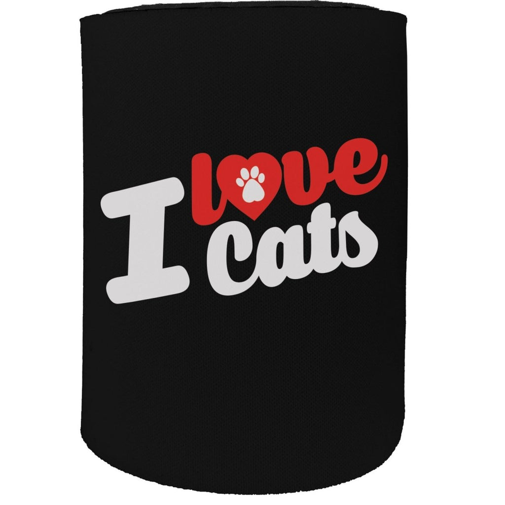 Alcohol Animal Stubby Holder - I Love Cats - Funny Novelty Birthday Gift Joke Beer Can Bottle Coolie - 123t Australia | Funny T-Shirts Mugs Novelty Gifts